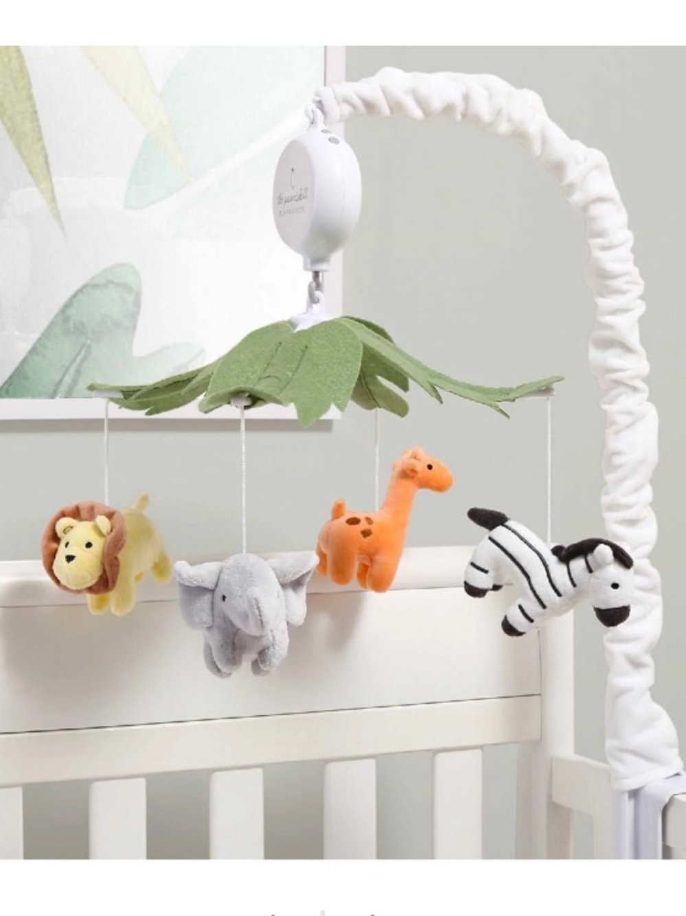 EUC The Peanutshell Safari Animals Baby Musical Crib Mobile